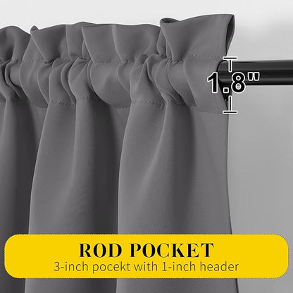 NICETOWN Short Curtains with Attached Valance - Image 3