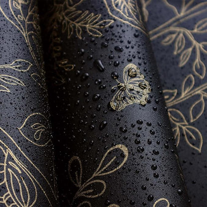 Froluya Black and Gold Wallpaper Peel and Stick Wallpaper 17.7"x590.5" Vintage - Image 4