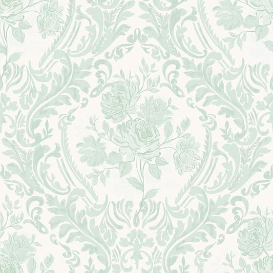 Ismoon Floral Wallpaper Peel and Stick Sage Green Contact Paper Boho Vintage by Ismoon
