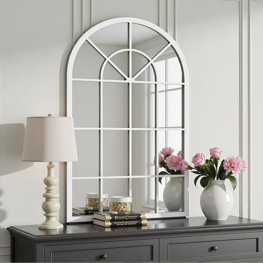 Arch Wall Mirror Mounted Decorative, Arched Window Pane Mirror - Image 2