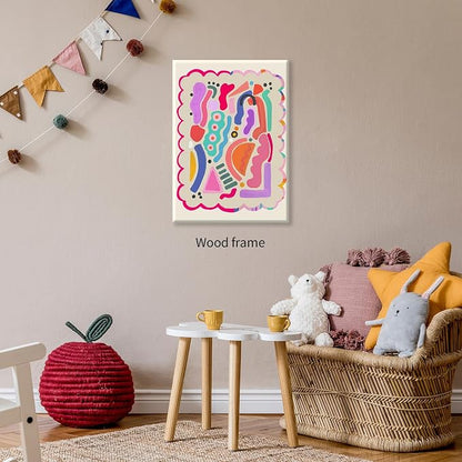 Funky Cute Kids Abstract Wall Art Trendy Bright Colorful Poster 24x36 inch - Image 7