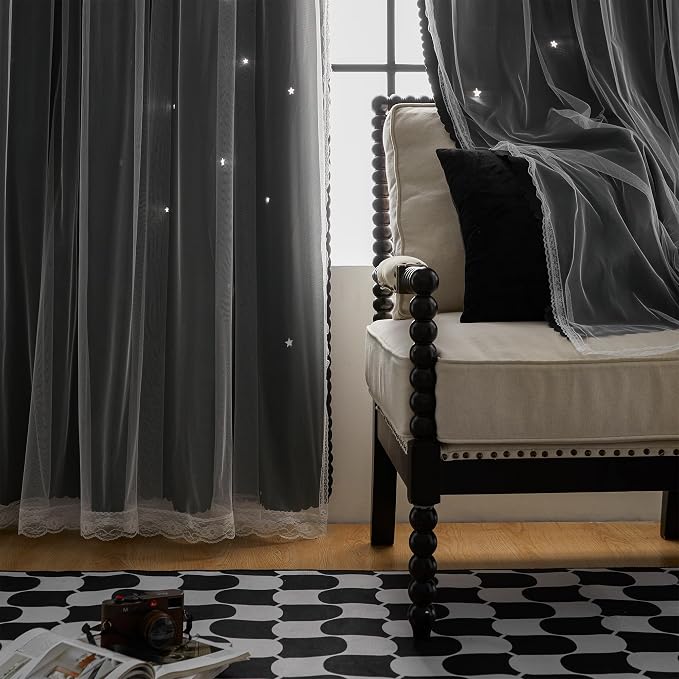 XiDi Room Darkening Curtains 84 inches Long, Unicorn Curtains - Image 7