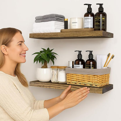 BGMG 30 inch Walnut Floating Shelves - Image 7