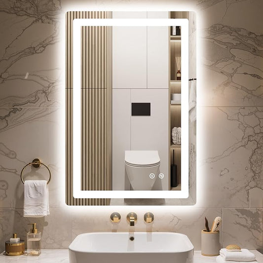 Delma LED Bathroom Mirror with Lights, 30x20 Vanity Mirror by Delma
