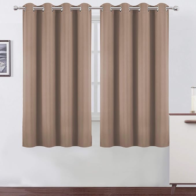 LEMOMO Cappuccino Thermal Blackout Curtains/52 x 54 Inch/Set of 2 Panels Room by Lemomo