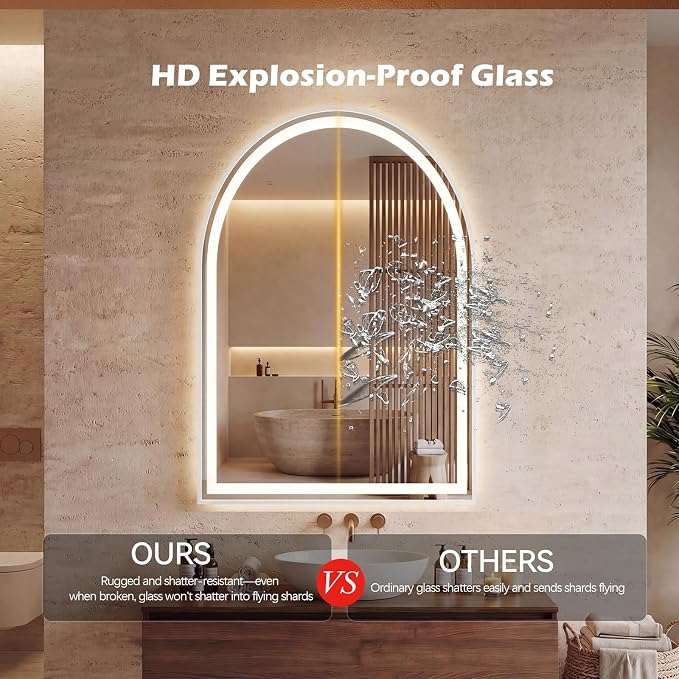 Sweetcrispy 24“×32” LED Bathroom Backlit Mirror - Image 2