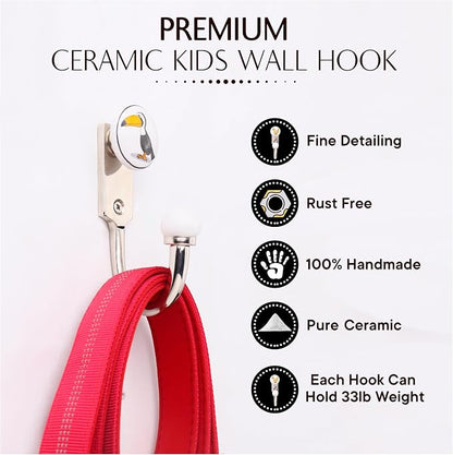 Indian Shelf Pack of 12 Ceramic Wall Hooks Kitchen - Image 7