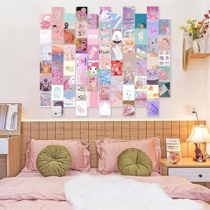 KBKBART Anime Aesthetic Wall Collage Kit, Anime Photo Wall Collage Posters - Image 2