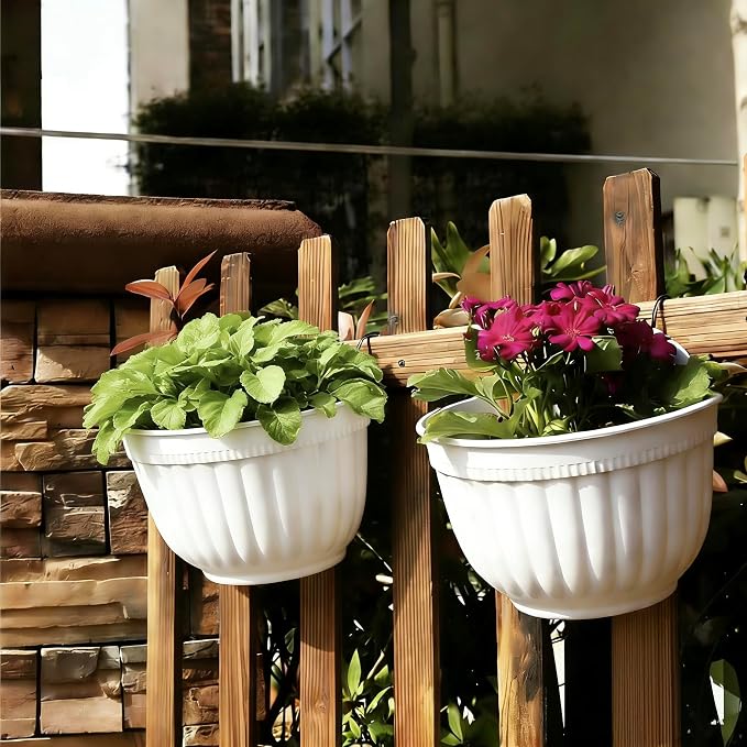 6 Pcs Plastic Large Wall Plant Pots Vertical Garden Living Wall Mounted Window - Image 6