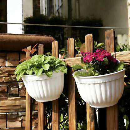 5 Pack Resin Wall Hanging Planter Pot Vertical Garden Living Wall Mount Window - Image 7