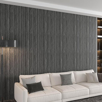 CHIHUT Acoustic Extra Wide 24"x197" Wood Slat Wall Panels 3D Self Adhesive - Image 2