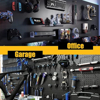 Spampur Peg Board, 4 Pack Metal Pegboard Panels Black Pegboards Wall Organizer - Image 7