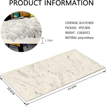 4-Pack 3D PU Stone Wall Panels for Interior Decor - Image 3