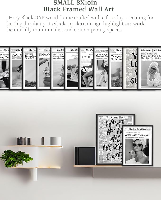 iHery Small Premium Natural Black OAK Wood 8x10in You Look So Good Trendy - Image 4