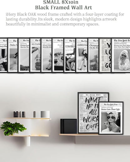 iHery Small Premium Natural Black OAK Wood 8x10in You Look So Good Trendy - Image 4