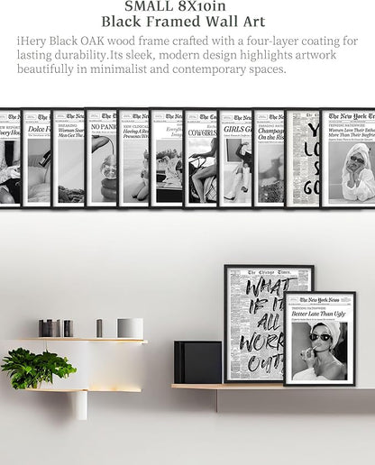 iHery Premium Small Natural Black OAK Wood 8x10in No Panic Just Disco Trendy - Image 5