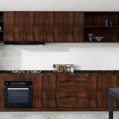 Vinjiasin Dark Wood Contact Paper Peel and Stick Wood Grain Wallpaper Self - Image 3