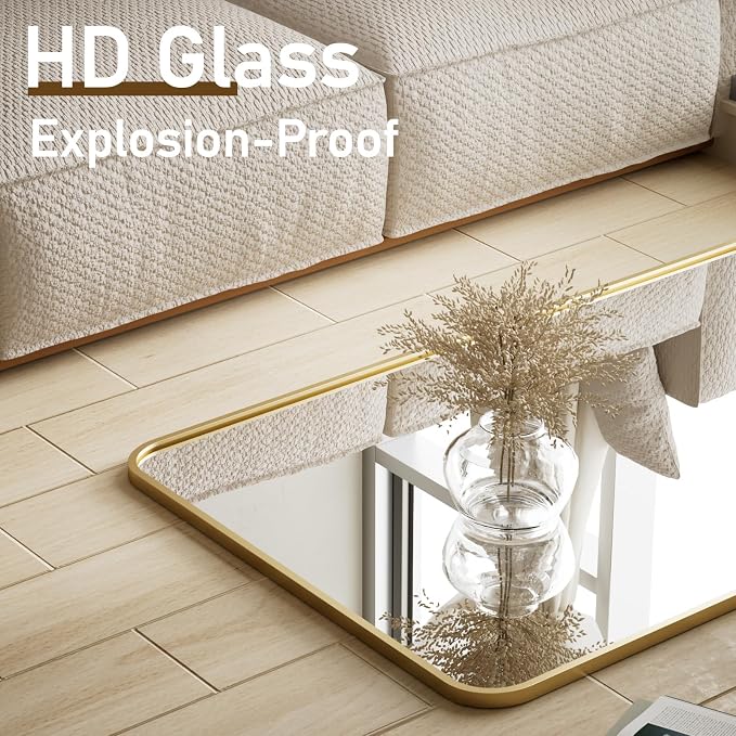 BEAUTYPEAK Gold Full Length Mirror, Suitable - Image 5