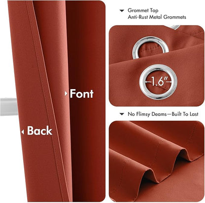 MIULEE Blackout Curtains for Bedroom Living Room 2 Panels, Thermal Insulated - Image 5