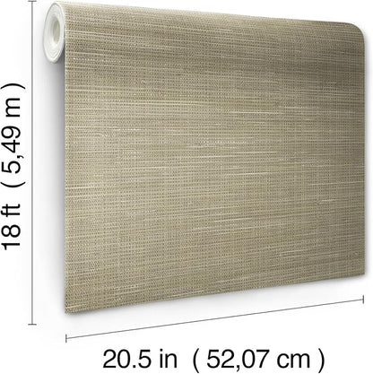 NuWallpaper Neutral Grasscloth Peel and Stick Wallpaper, Textured Removable - Image 2