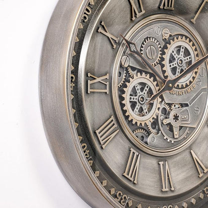 CLXEAST 24 Inch Large Moving Gear Wall Clock - Image 3