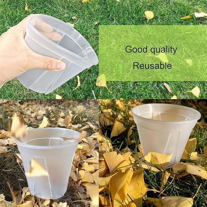 Large Clear pots for Plants,8 Sets 5/6/7/8 inch Thick Plastic Nursery pots for Plants with Drainage Holes for Monstera Plant Live,Succulents etc - Indoor and Outdoor use