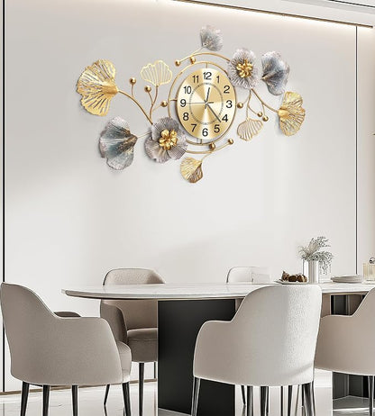 Clocks for Living Room, Large Wall Clock, 3D Silent Wall Clock, Retro Metal - Image 5