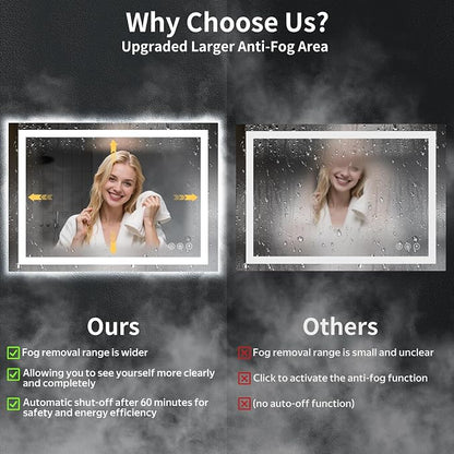 38"x26" LED Bathroom Mirror - Image 4