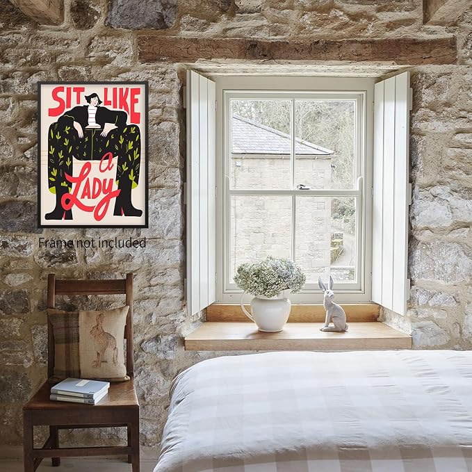 Medpol Funky Feminist Wall Art Vintage Trendy Equal Rights Canvas Poster Modern - Image 5
