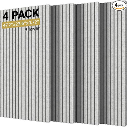 TONOR Dual-Layer Thickened Acoustic Wall Panels Self Adhesive, 4 Pack by TONOR