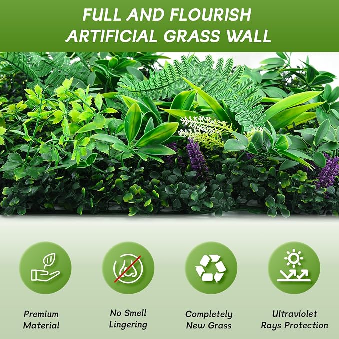 Artificial Grass Wall Panels, Hedge Green Wall Decor Backdrop, UV-Anti Fake - Image 5