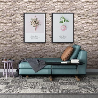 20PCS 3D Wall Panels Peel and Stick Foam 3D Brick Wallpaper Peel and Stick Faux - Image 2
