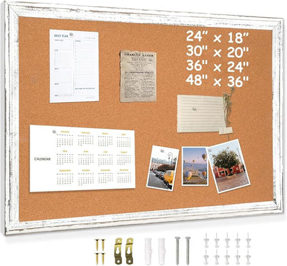 DOLLAR BOSS White Cork Board for Wall by DOLLARBOSS