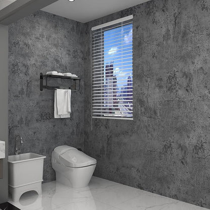 3yecao 31"×591" Extra Wide Thick Blue Grey Black Concrete Wallpaper Peel and - Image 4