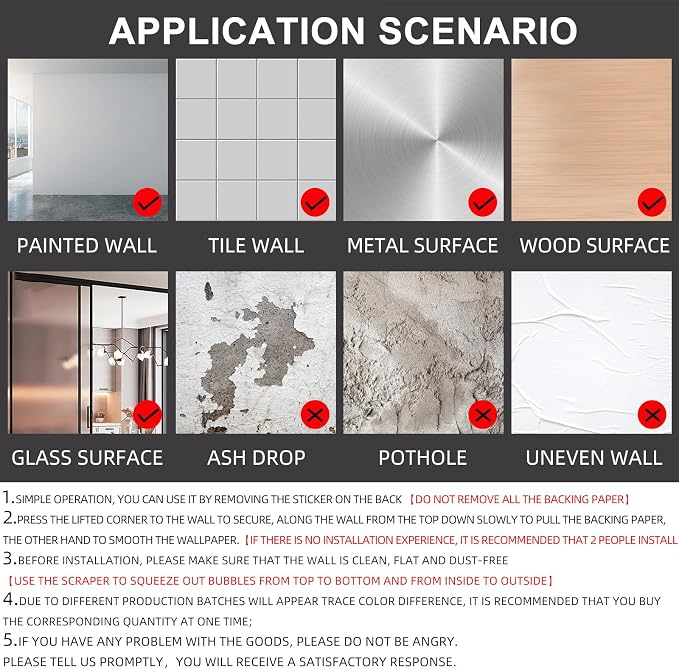 practicalWs 15.7"x 590.5" Grey Wallpaper Self Adhesive Peel and Stick Wall - Image 7