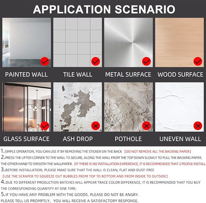 practicalWs 15.7"x 984.2" Grey Wallpaper Self Adhesive Peel and Stick Wall - Image 7