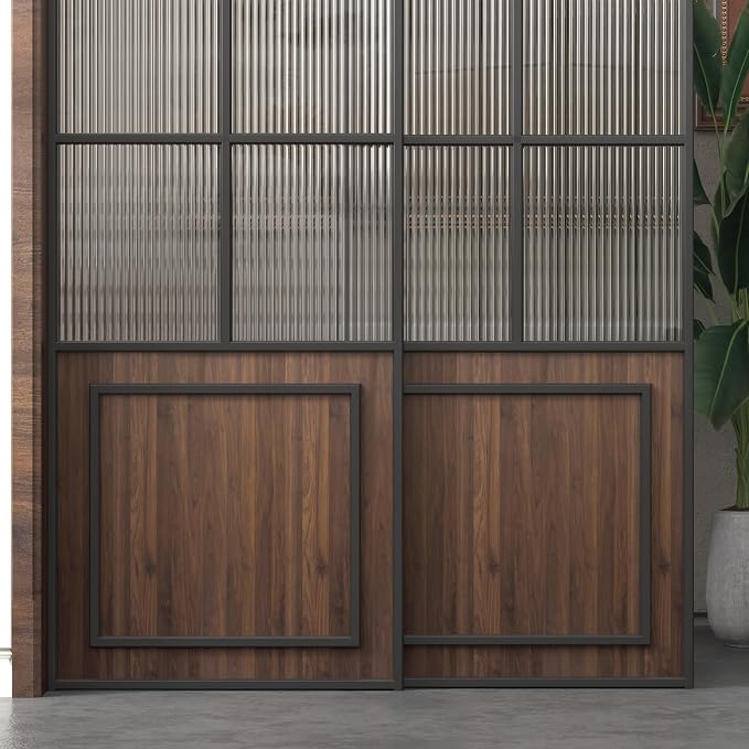 BOMENG Walnut Wood Contact Paper Roll Thick Brown Textured Wood Grain Peel and - Image 5