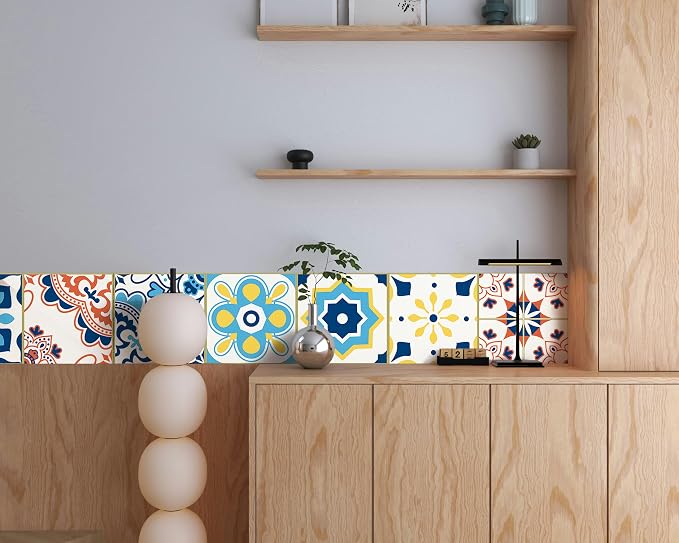 FLFK Wallpaper Border Tile Stickers Peel and Stick Wall Border - Image 3
