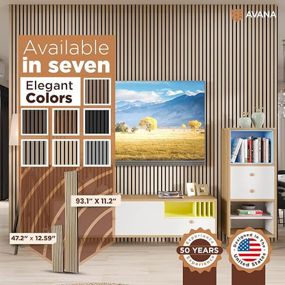 Avana Acoustic Wood Wall Panels – 93.2x11.25 Inch Panels – Fits 94x12 Layout – - Image 7