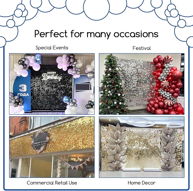 COKAOBE Light Gold Shimmer Wall Backdrop, Photo Backdrops - Image 4