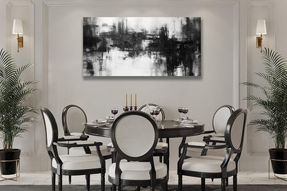 VHMING Black Abstract Wall Art Decor Black and White Painting Pop Culture Wall - Image 6