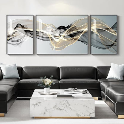 Extra Large Framed Modern Luxury Abstract Wall Art - Image 4