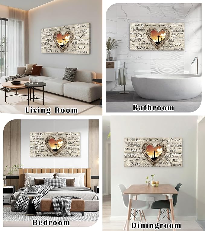 Cao Gen Decor Art A63550 Amazing Grace Wall Art Decor Canvas Print Picture - Image 3