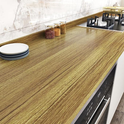 WESTICK Brown Wood Peel and Stick Wallpaper Light Wood Grain Contact Paper - Image 3