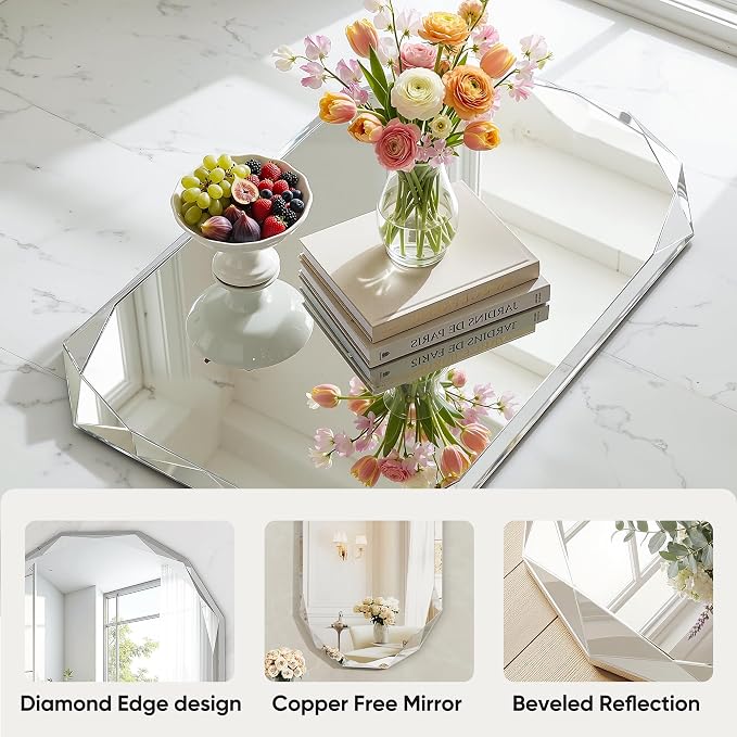 Suidia Bathroom Mirror, Frameless Bathroom Mirror - Image 4
