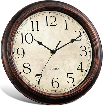 KECYET Wall Clock Battery Operated Vintage Silent Non-Ticking Analog Wall - Image 2