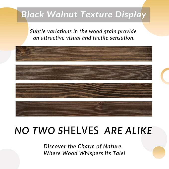 48 Inch Floating Shelves, 8-Inch Deep High-End Solid Wood Floating Shelves - Image 8