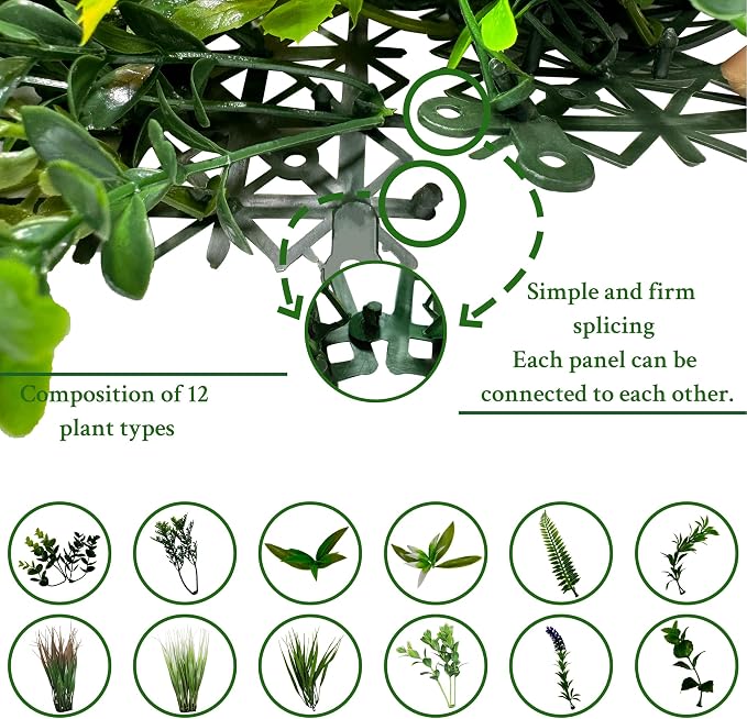 ODTORY Artificial Boxwood Topiary Hedges Panels: 20'' x 20'' 8P UV-Protected - Image 3