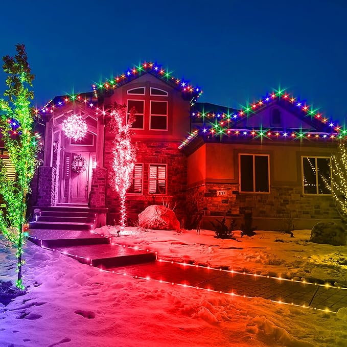 LED Rope Lights Outdoor, 100Ft 300 LED Multicolor String Lights Indoor with Remote, 8 Modes Waterproof Fairy Lights for Outside Garden Patio Party Wedding Christmas Decoration