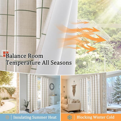 Lajode Plaid Patterned Curtains Thermal Insulated - Image 7
